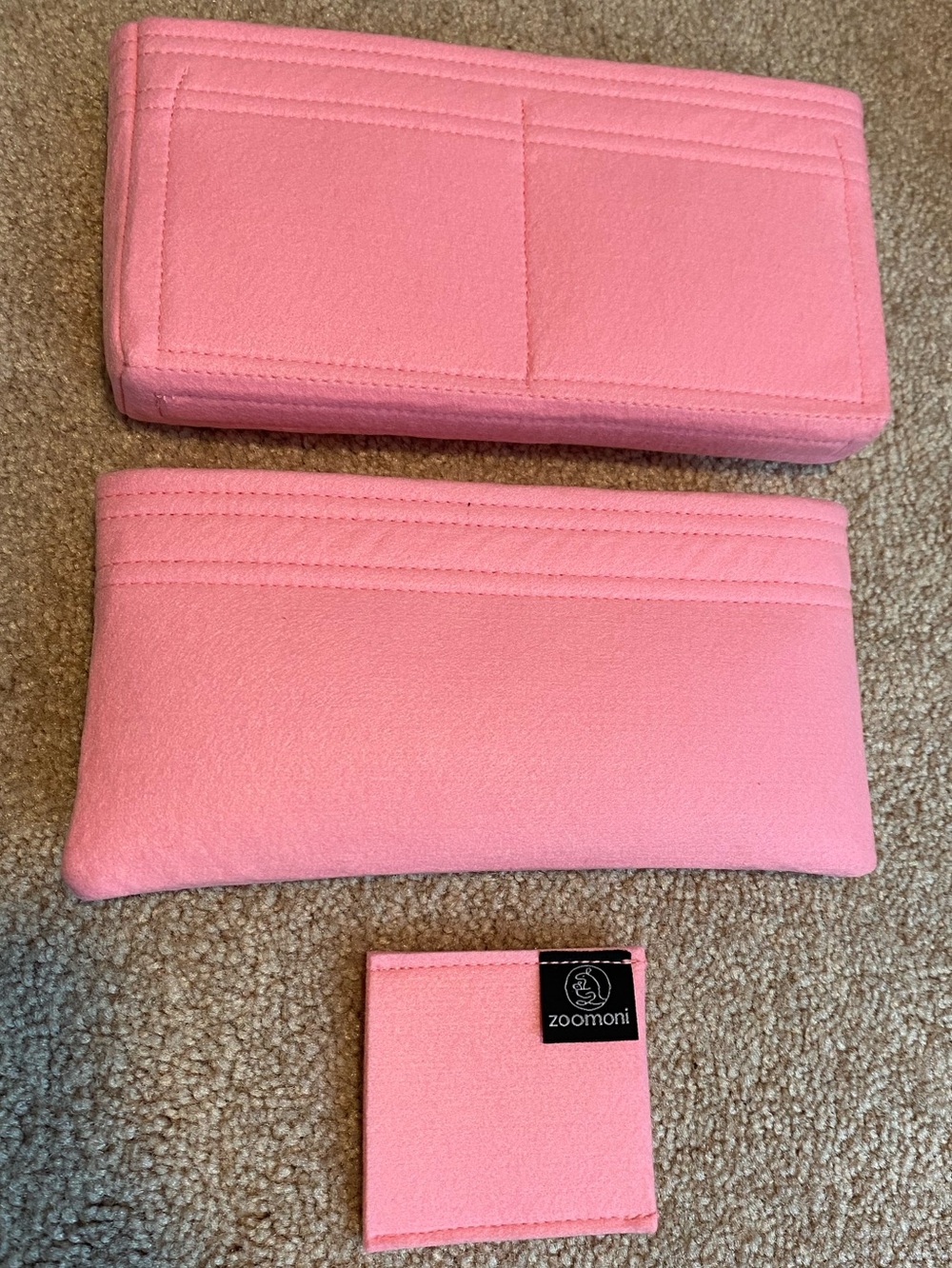 Zoomoni | Felt Purse Insert Set | 3 piece | Fits Louis Vuitton Pochette Métis M